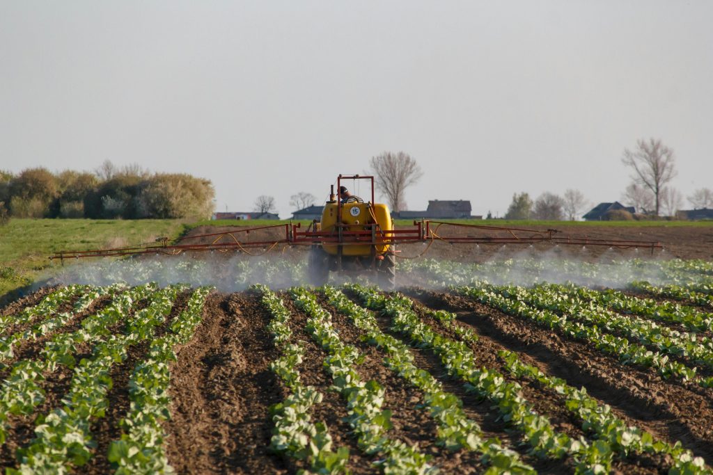  A machine harvesting crops in a greenhouse, showing how automation can speed up farming processes